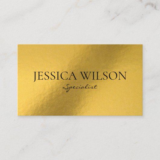 Elegant foil goud modern visitekaartje (Voorkant)