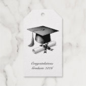 Elegant Foil Graduation Gift Tag (Achterkant)
