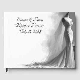 Elegant Foil Guestbook – Romantic Wedding Gastenboek