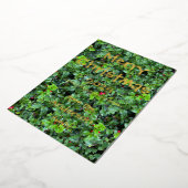 Elegant Foil Holly Berry Greenery Personalize Card Folie Feestdagenkaart (Gedraaid)
