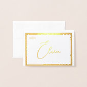 Elegant Foil Wedding Table Number Tent - ELEVEN Folie Kaarten (Voorkant met envelop)