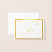 Elegant Foil Wedding Table Number Tent - FIVE Folie Kaarten (Met envelop)