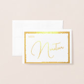 Elegant Foil Wedding Table Number Tent - NINETEEN Folie Kaarten (Voorkant met envelop)