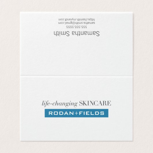 Elegant Folded Notecards Visitekaartje (Buitenkant ongevouwen)