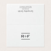 Elegant Folded Notecards Visitekaartje (Buitenkant ongevouwen)