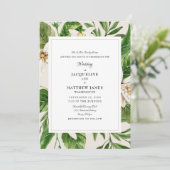 Elegant Foliage Bride Parents Cream Wedding Kaart (Staand voorkant)