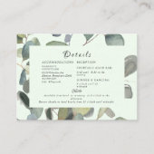 Elegant Foliage Cash Bar & Shuttle Mint Enclosure Informatiekaartje (Voorkant)