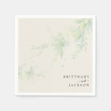 Elegant Foliage Cream Gepersonaliseerde bruiloft