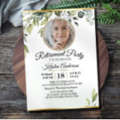 Elegant Foliage Eucalyptus Retirement Party Kaart