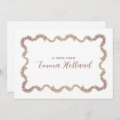 Elegant Foliage Frame Botanical Personalized Aankondiging (Voorkant / Achterkant)