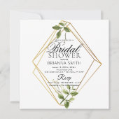 Elegant Foliage Geometrisch Vrijgezellenfeest Kaart (Voorkant)