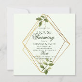 Elegant Foliage Geometrische Housewarming Kaart (Voorkant)