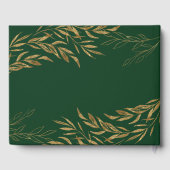 Elegant Foliage Green en Gold Quinceanera Gastenboek (Achterkant)