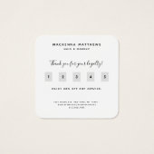 Elegant Foliage Greenery Botanical Loyalty Card Vierkante Visitekaartjes (Achterkant)