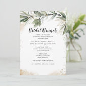 Elegant Foliage Greenery Bridal Brunch Menu (Staand voorkant)