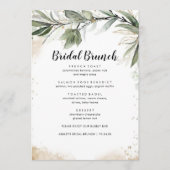 Elegant Foliage Greenery Bridal Brunch Menu (Voorkant)