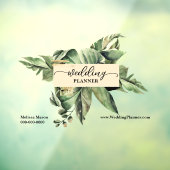 Elegant Foliage Greenery Wedding Planner Raamsticker (Vel 3)