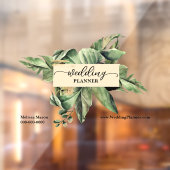 Elegant Foliage Greenery Wedding Planner Raamsticker (Vel 2)