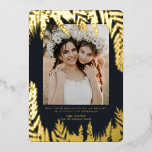 Elegant Foliage | Hanukkah Photo Collage Kaart<br><div class="desc">Hanukkah... Het festival van de lichten is hier. Licht de menorah aan, speel met het droesdel en feast op latkes en sufganiyot. Viel de geest van Hanukkah met vrienden, familie met onze prachtige fotokaarten. Deze elegante Hanukkah-kaart is een verbluffend modern vakantiethema dat ideaal is voor iedereen op je mailinglijst. Een...</div>
