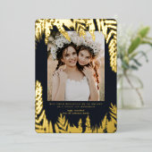 Elegant Foliage | Hanukkah Photo Collage Kaart (Staand Voorkant)