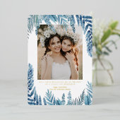 Elegant Foliage | Hanukkah Photo Collage Kaart (Staand Voorkant)