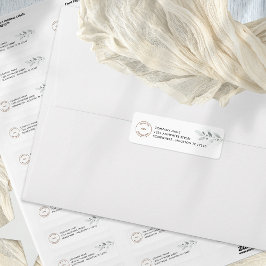 Elegant Foliage Logo Return Name Address Company Etiket