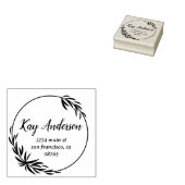 Elegant Foliage met adres Rubberstempel (Gestempeld)