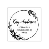 Elegant Foliage met adres Rubberstempel (Afrduk)