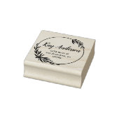 Elegant Foliage met adres Rubberstempel (Stempel)