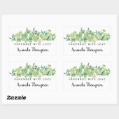 Elegant Foliage, persoonlijk vervaardigd met liefd Rechthoekige Sticker (Vel)