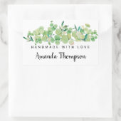 Elegant Foliage, persoonlijk vervaardigd met liefd Rechthoekige Sticker (Tas)