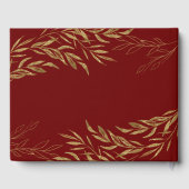 Elegant Foliage Red en Gold Quinceanera Gastenboek (Achterkant)