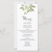 Elegant Foliage Sage Greenery leveert Wedding Menu (Voorkant)