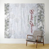 Elegant Foliage Vrijgezellenfeest Photo Booth Acht Wandkleed (In Situ (horizontaal))