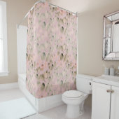 Elegant Foliage Waterverf Showgordijn Douchegordijn (In situ)