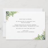 Elegant Foliage We hebben New Home Photo Moving Aankondiging (Achterkant)