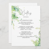 Elegant Foliage Wedding 2 hotels Details Kaart (Voorkant / Achterkant)
