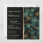 Elegant Foliage Wedding Invitation Kaart (Voorkant)