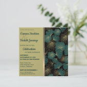 Elegant Foliage Wedding Invitation Kaart (Staand voorkant)