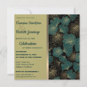 Elegant Foliage Wedding Invitation Kaart (Voorkant)