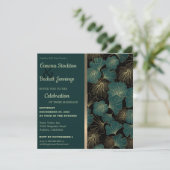 Elegant Foliage Wedding Invitation Kaart (Staand voorkant)