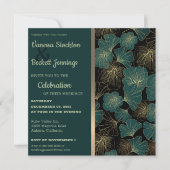 Elegant Foliage Wedding Invitation Kaart (Voorkant)