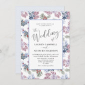 Elegant Foliage Winter Waterverf bruiloft Kaart (Voorkant / Achterkant)