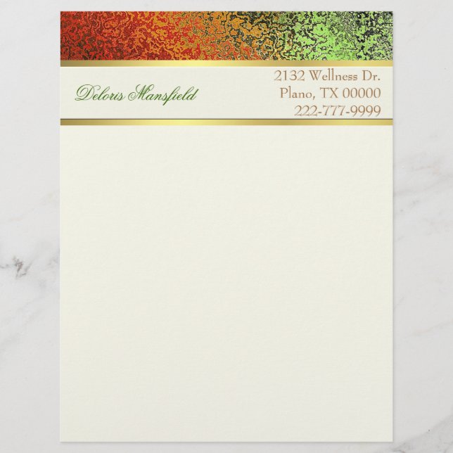Elegant Folie bekijk zakelijk briefhoofd Ontwerp (Voorkant)