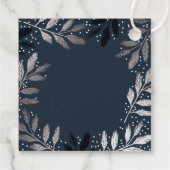 Elegant Folie Branches Merry Kerstfeestdag Bedankjes Labels (Achterkant)