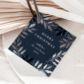 Elegant Folie Branches Merry Kerstfeestdag Bedankjes Labels