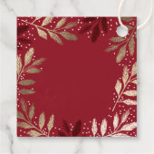 Elegant Folie Branches Merry Kerstfeestdag Bedankjes Labels (Achterkant)