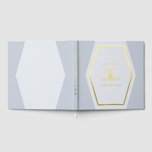 Elegant Folie bruiloft gastenboek (Volledig)