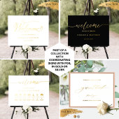 Elegant Folie Elegant Calligraphy Weduwwelkomsttek Folie Afdrukken