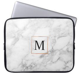 Elegant Folie- en randlaptophoes voor Marmer en Fa Laptop Sleeve